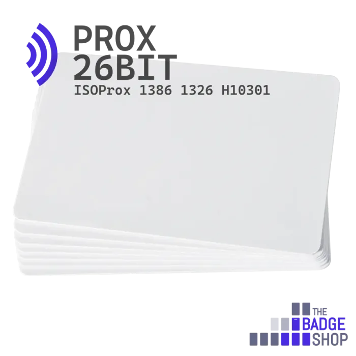 26 bit prox ID Card stock