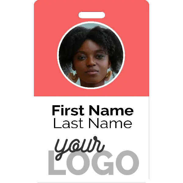 Red Portrait ID Card