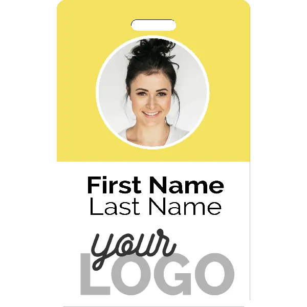 Yellow portrait ID card
