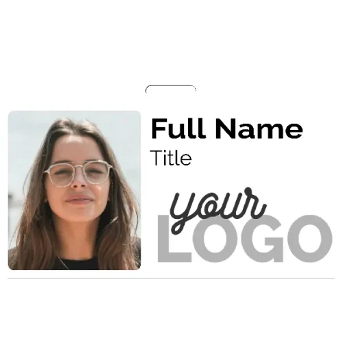 Classic Slot Punch Horizontal PVC Employee ID Card
