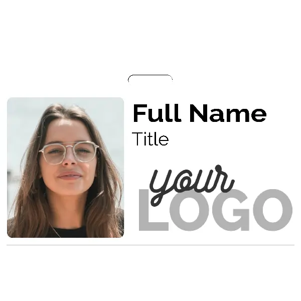 Classic Slot Punch Horizontal PVC Employee ID Card