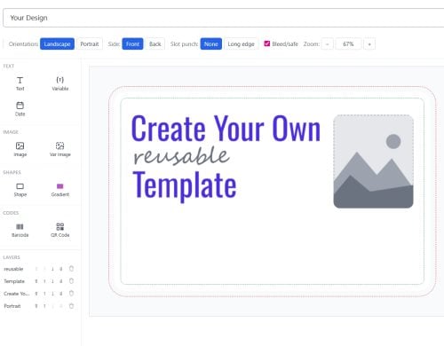 Create your own ID template